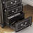 3 Drawer Bedside Table With Reading Light-829931891
