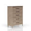 Commode 5 tiroirs finition sable