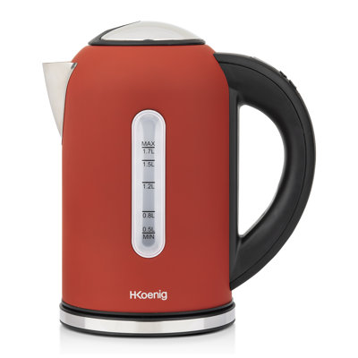 H. Koenig Wasserkocher, Metall, 1.7 liters, Rot