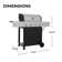 Kenmore 4-Burner Freestanding Open Cart Propane Gas Grill with Side Burner