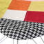 Fauteuils de café bohémiens colorés, structure en fer et sièges rembourrés de siège 2 pièces, dossier confortable à motif géométrique