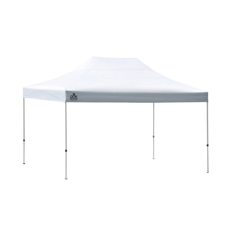 10 Ft x 15 Ft White Steel Pop-Up Canopy Tent
