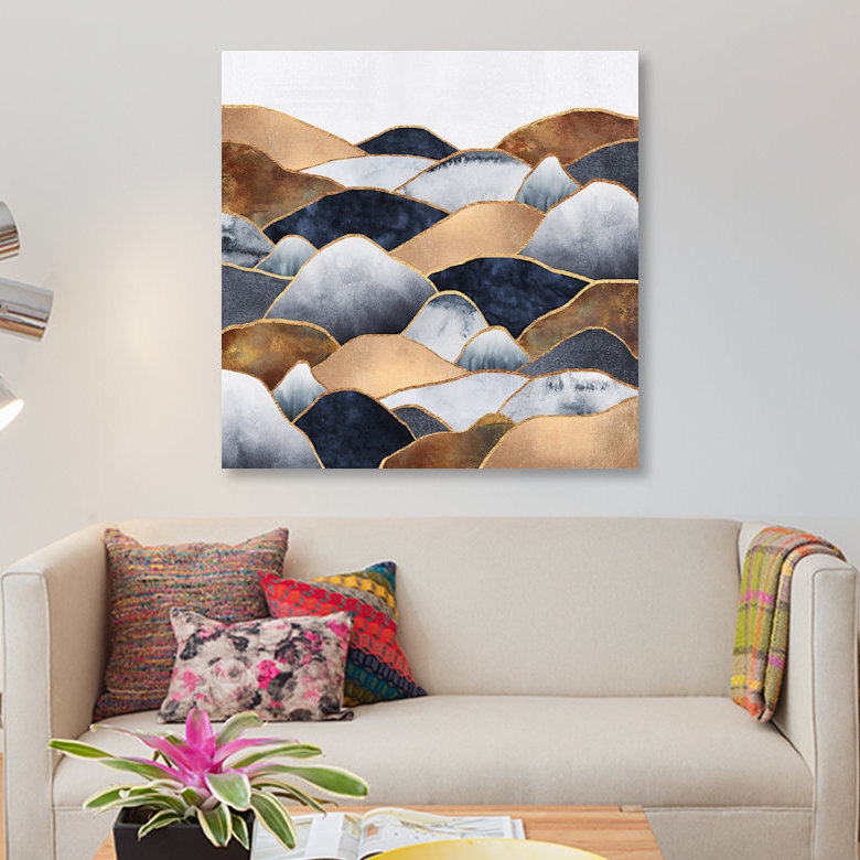 «Hills», reproduction sur toile, H 12 po x l 12 po x P 1,5 po, Pas de tapis, Toile tendue