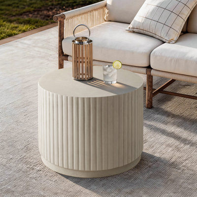 Albert Small Coffee Table 22" Dia Sofa Concrete End Table 