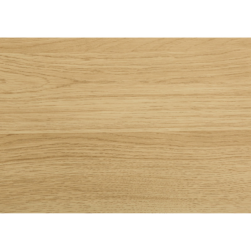 Table d'appoint moderne avec espace de rangement, finition en stratifié naturel et fonction de support en métal blanc, structure d'apparence