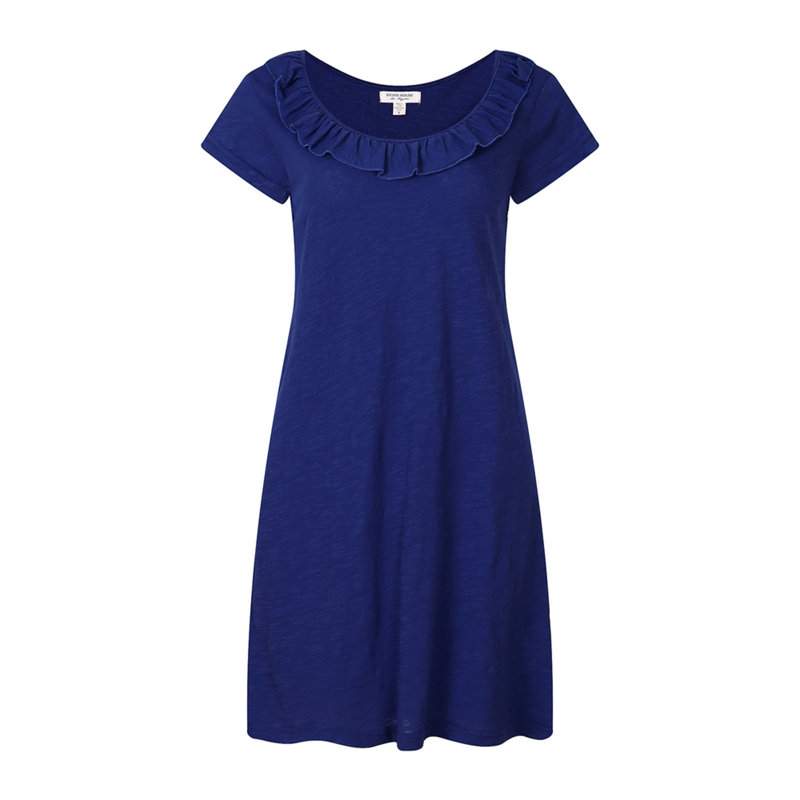 Peignoir 100% coton fille / femme + peignoir au-dessus du genou, L, Bleu