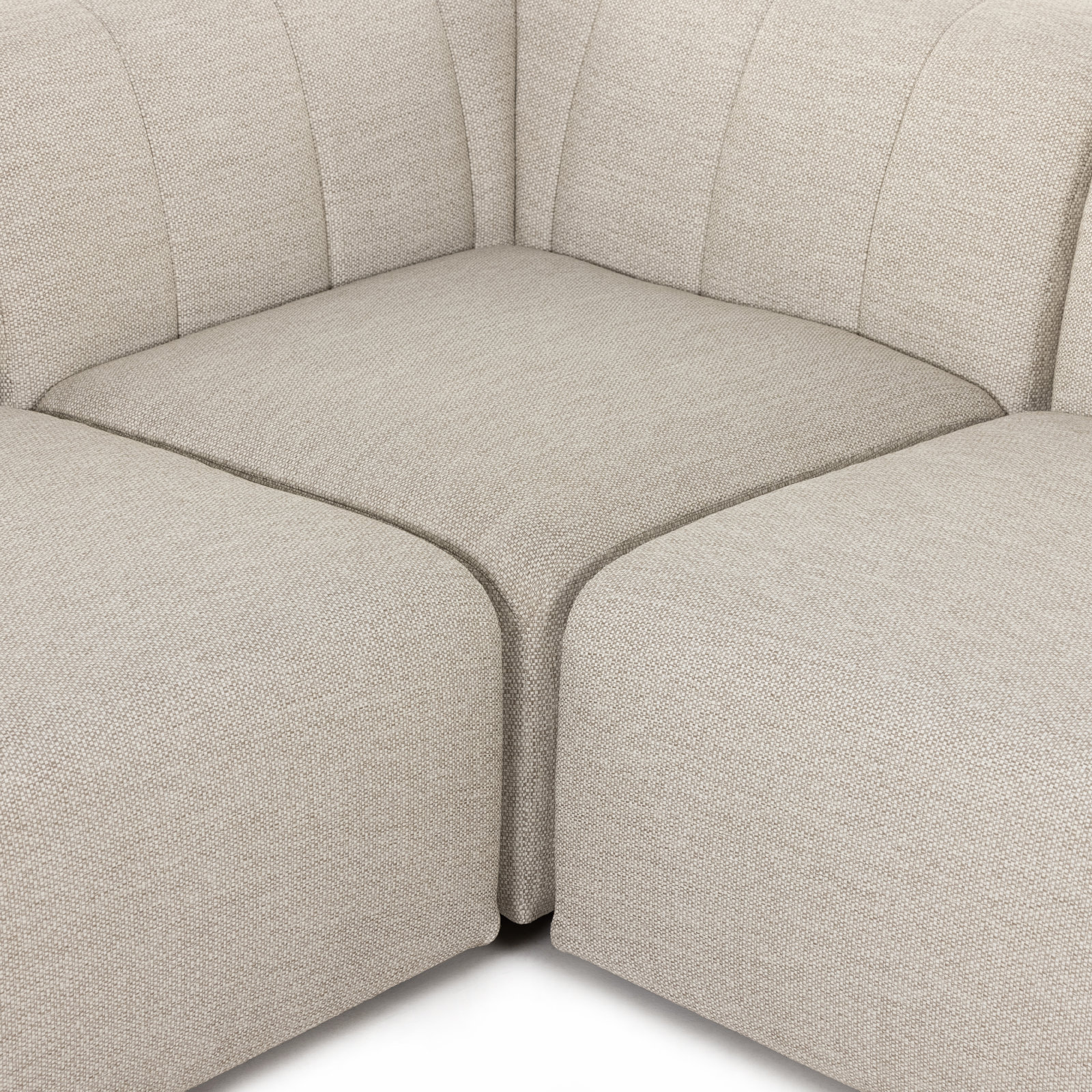 Neddie 121'' Wide Wood Patio Sectional with Cushions