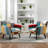 Orleans 33.1'' Wide Modern Linen Patchwork Accent Chair With Padded Seat