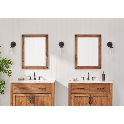 Edna Solid Wood Frame Rectangle Mirror