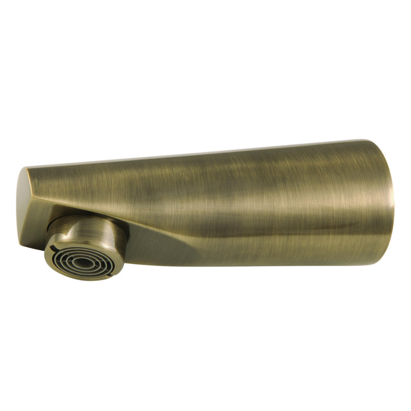 Kingston Brass Shower Scape 5-7/8 Inch Non-Diverter Tub Spout, Antique Brass