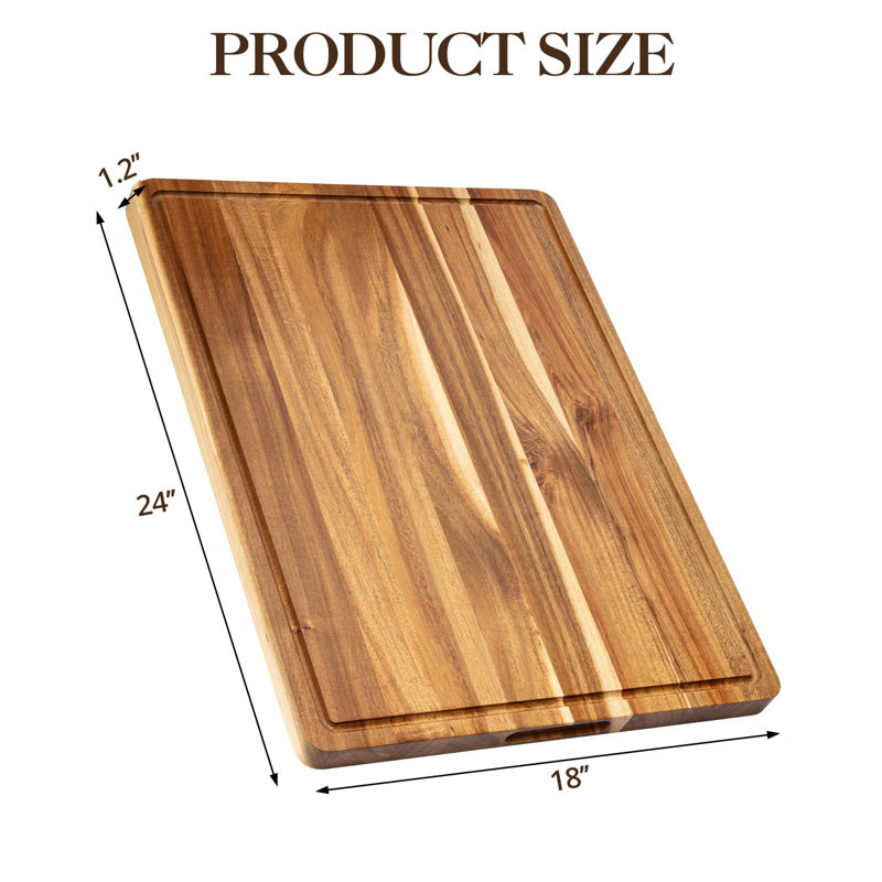 Acacia Wood Large Cutting Board for Kitchen
