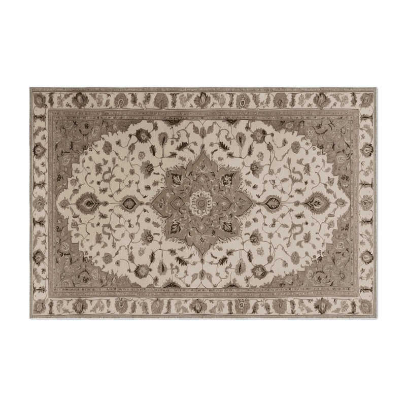 Tapis gris d'intérieur et d'extérieur Tabriz, Rectangulaire 2 pi x 3 pi