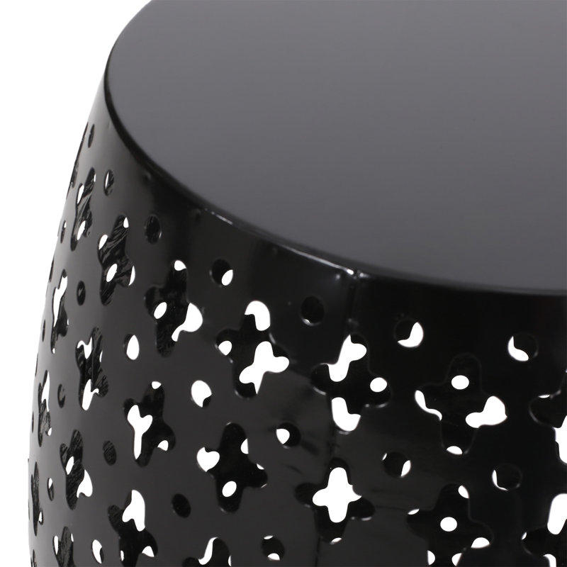 Metal End Table -Large （Only Include Table), Black