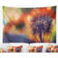 Tapisserie florale sur fond orange-28486331