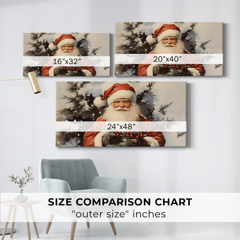 Christmas Series-XIII - Toile tendue avec châssis - Prêt à accrocher, H 20 po x l 40 po