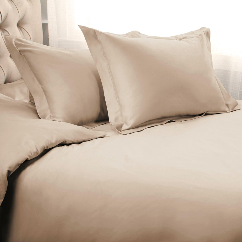 Ensemble de housse de couette 3 pièces Arling, Housse de couette double / grand + 2 taies décora, Doré