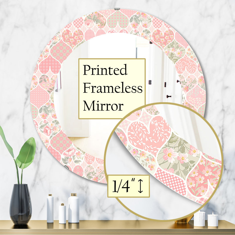 Miroir mural, H 31,5 po x l 31,5 po, Flower 1