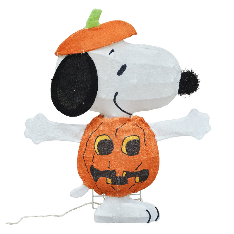 Peanuts 24in Peanuts 2D PreLit Yard Art Snoopy in JOL