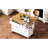 White Kitchen Storage Island With Drop Leaf. Detail, Spice Rack, Towel 2 Doors, 5 Drawers, Adjustable Shelf For Chic Modern Luxury Coastal Functionality Mobile Texture,-2081576112