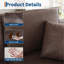 Canapé 3 places en similicuir brun foncé - accoudoirs larges, sièges profonds, pieds en bois, comprend 2 coussins décoratifs, idéal pour le salon ou le bureau