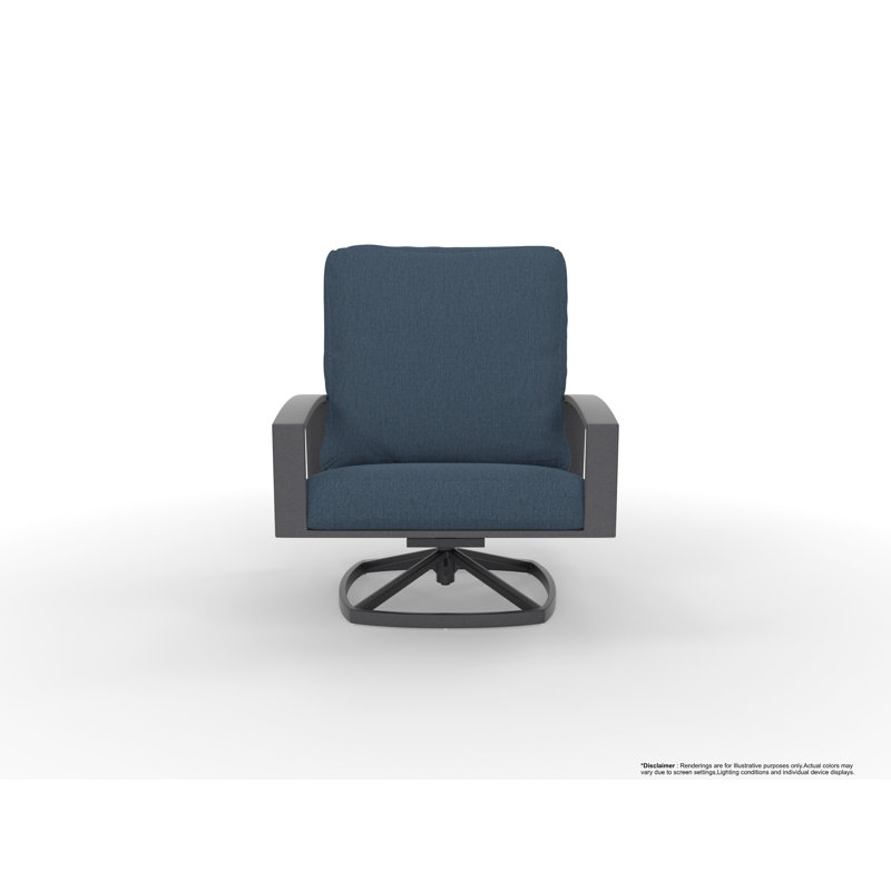 Arc Outdoor Lounge Chair, Cast Lagoon, Graphite