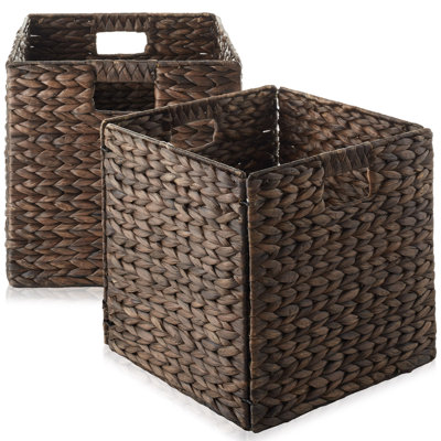 13" x 13" Water Hyacinth Storage Baskets