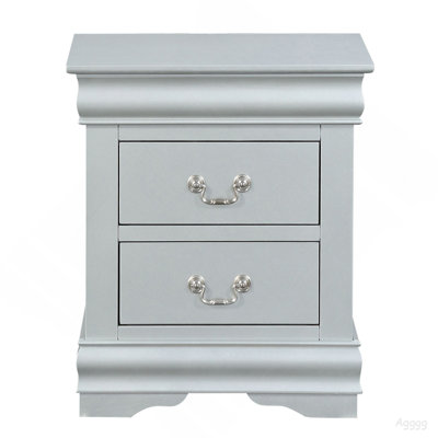Table de chevet 2 tiroirs Platinum