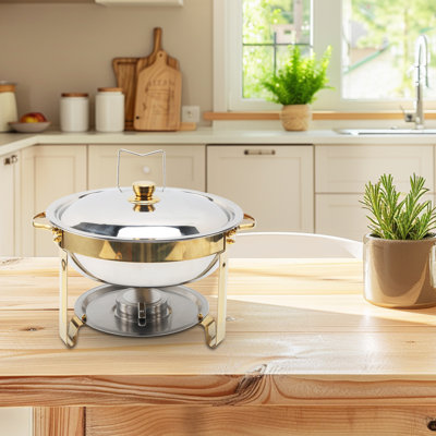 4.5L Stainless Steel Chafing Dish Buffet Set,  Food Warmers Buffet Server for Parties, Home, Gatherings