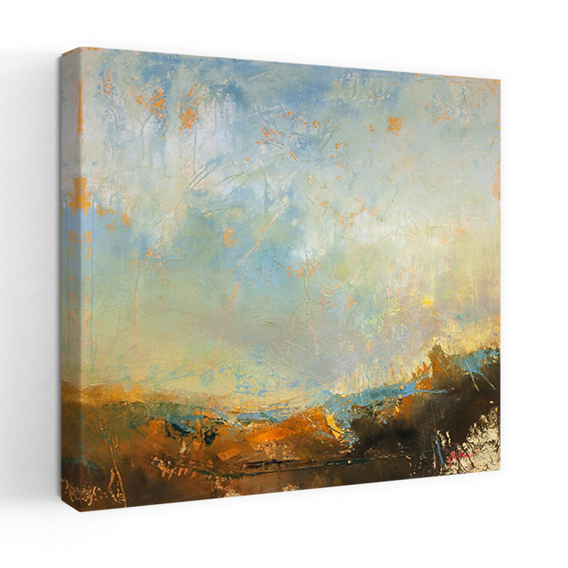 Échafaudage, paysage contemporain abstrait, art naturel, H 36 po x l 36 po