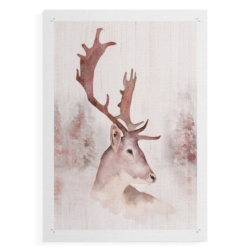 Blush Deer - impression sur toile seulement - non encadrée, H 18 po x l 12 po