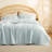 Quilt Set  - Reversible Mint Botanical Quilt Bedding Sets,85gsm-110437576-106246724