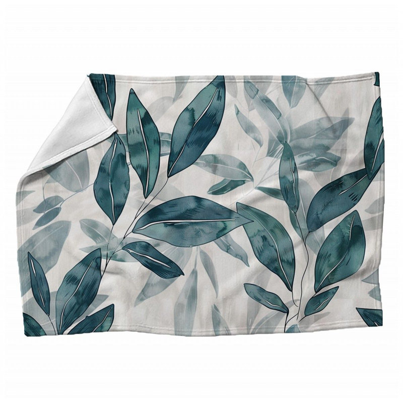 Jeté en peluche floral tendance, 60 po x 80 po