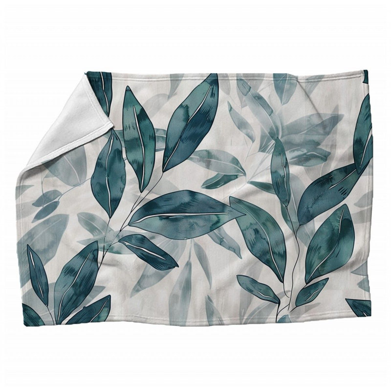 Trendy Floral Plush Throw Blanket, 60" x 80"