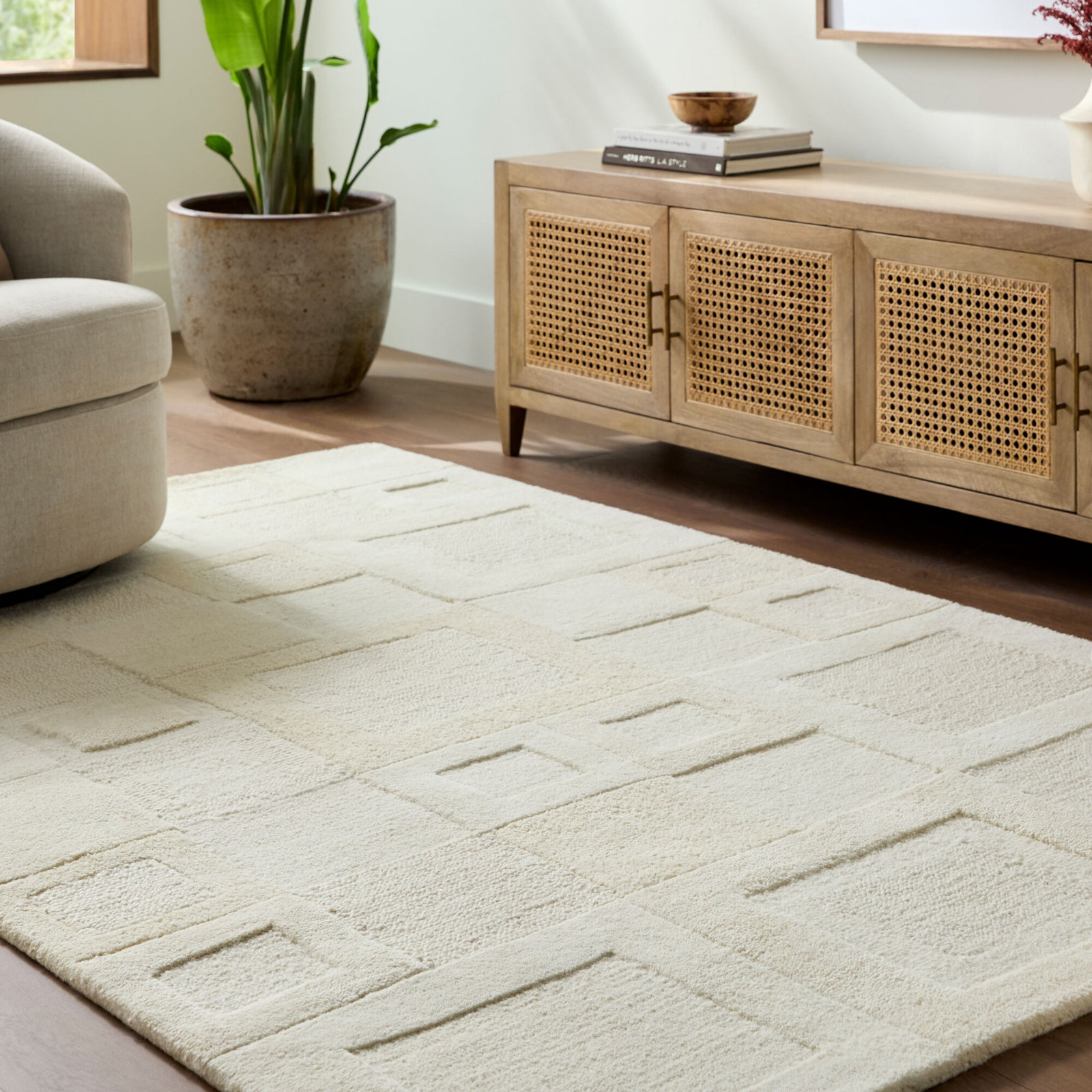 Henriksen Hand Tufted Area Rug, Rectangle 9' x 12'