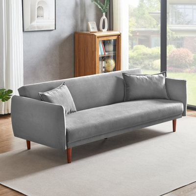 Ebern Designs77'' Velvet Sofa Bed