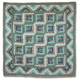 Log Cabin Handmade Throw Blanket