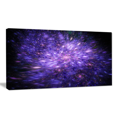 « purple fireworks on black », reproduction d’impression sur toile tendue