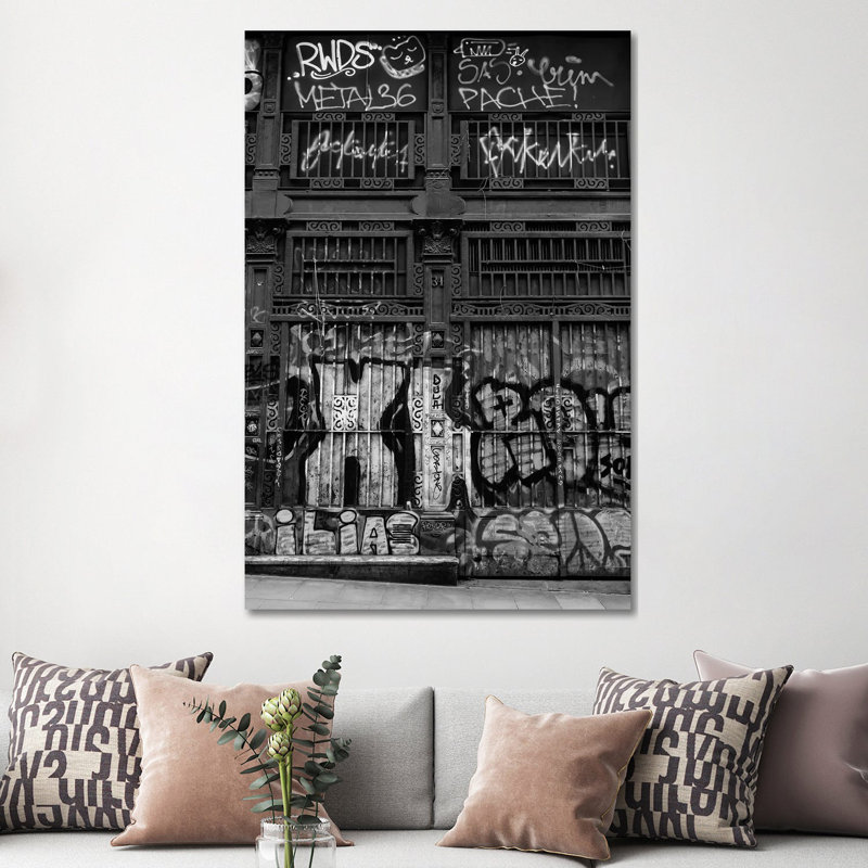Barcelona Graffiti by Bethany Young - Print on Canvas, Wrapped Canvas, 152.4cm H x 101.6cm W x 3.81cm D