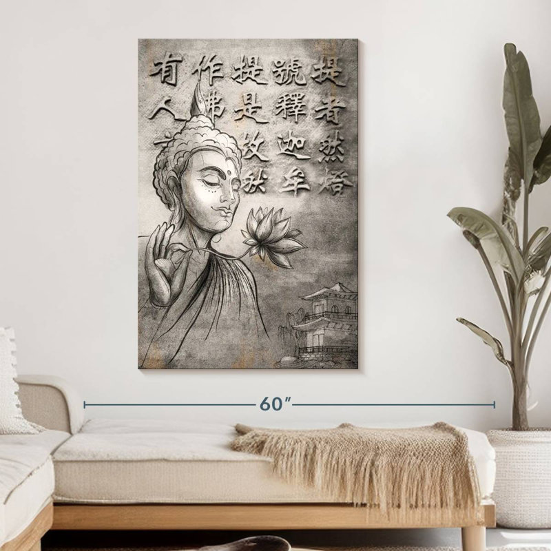 «Buddhist Family Anchor», citation sur toile, H 48 po x l 32 po x P 1,25 po