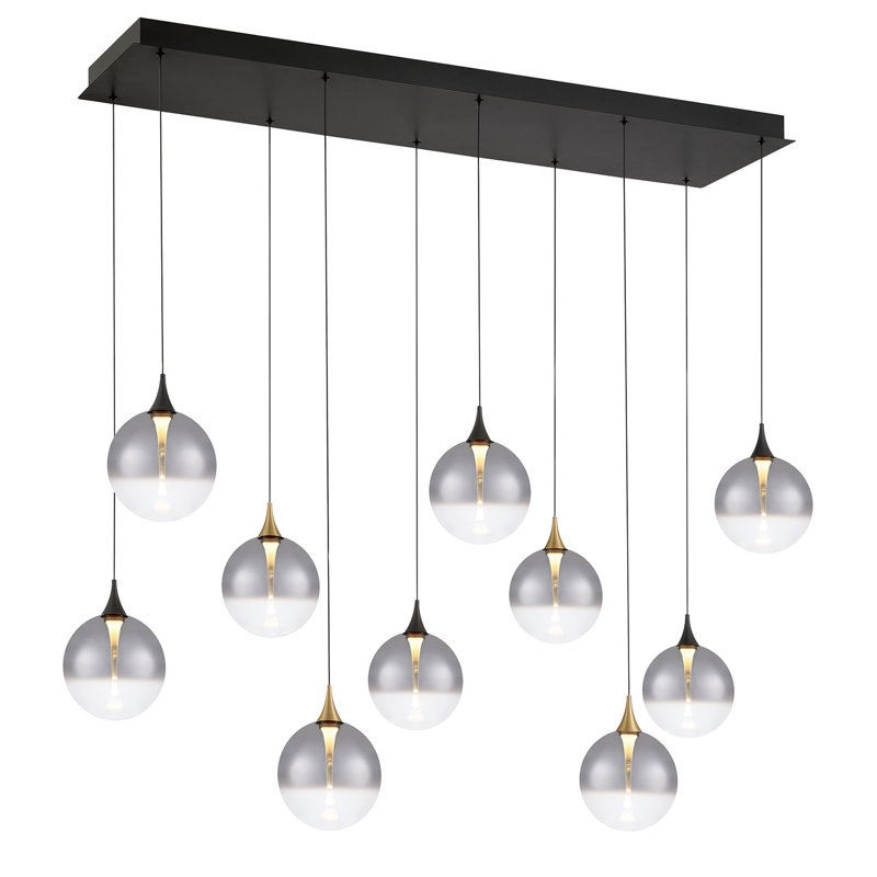 Lustre 47 "Iissa 10L, Or / fumée noire