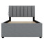 Lit plateforme tapissier avec lit gigogne-1948267935