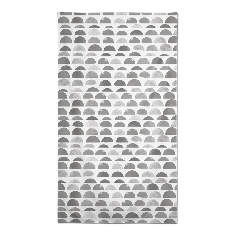 Nappe abstraite demi-cercle vert 3, Gris