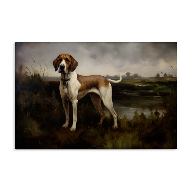 «On The Hunt Landscape», art mural sur toile par Petal Prints Design, H 16 po x l 24 po