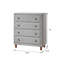 Commode rembourrée 4 tiroirs grise