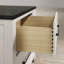 Ensemble de chambre à coucher en bois 3 pièces Roundhill Furniture Realynn, lit à panneau avec 2 tables de chevet, finition blanc cassé-109268151