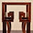 Solid wood flower frame flowers a few pieces back