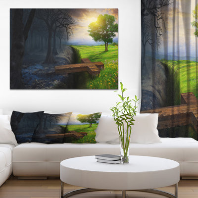 Crossing the gap-impression d’art graphique sur toile tendue