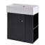 Meuble-lavabo flottant moderne de 21,6 po avec lavabo en céramique, rangement à droite-1320472232