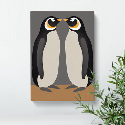 XC1022-4801X Two Penguins - Wrapped Canvas Print