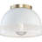 Avec 10 in. 1-Light Champagne Bronze Transitional Flush Mount Light